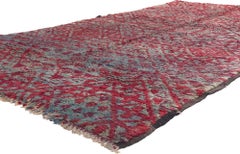 Vintage Beni MGuild Moroccan Rug, Maximalist Style Meets Tribal Enchantment