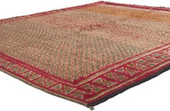 Vintage Beni MGuild Moroccan Rug, Midcentury Modern Meets Biophilic Design