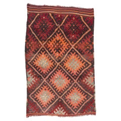 Retro Beni MGuild Moroccan Rug, Midcentury Modern Meets Tribal Enchantment