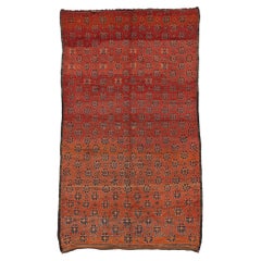 Marokkanischer Beni MGuild Vintage Beni MGuild-Teppich, Midcentury Modern Meets Stammeskunst-Enchantment, Vintage