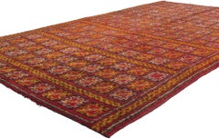 Vintage Beni MGuild Marokkanischer Teppich, Midcentury Modern Meets Maximalist Boho