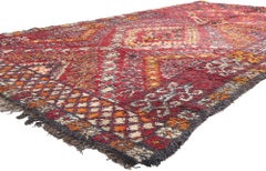 Vintage Beni MGuild Moroccan Rug, Tribal Enchantment Meets Midcentury Modern