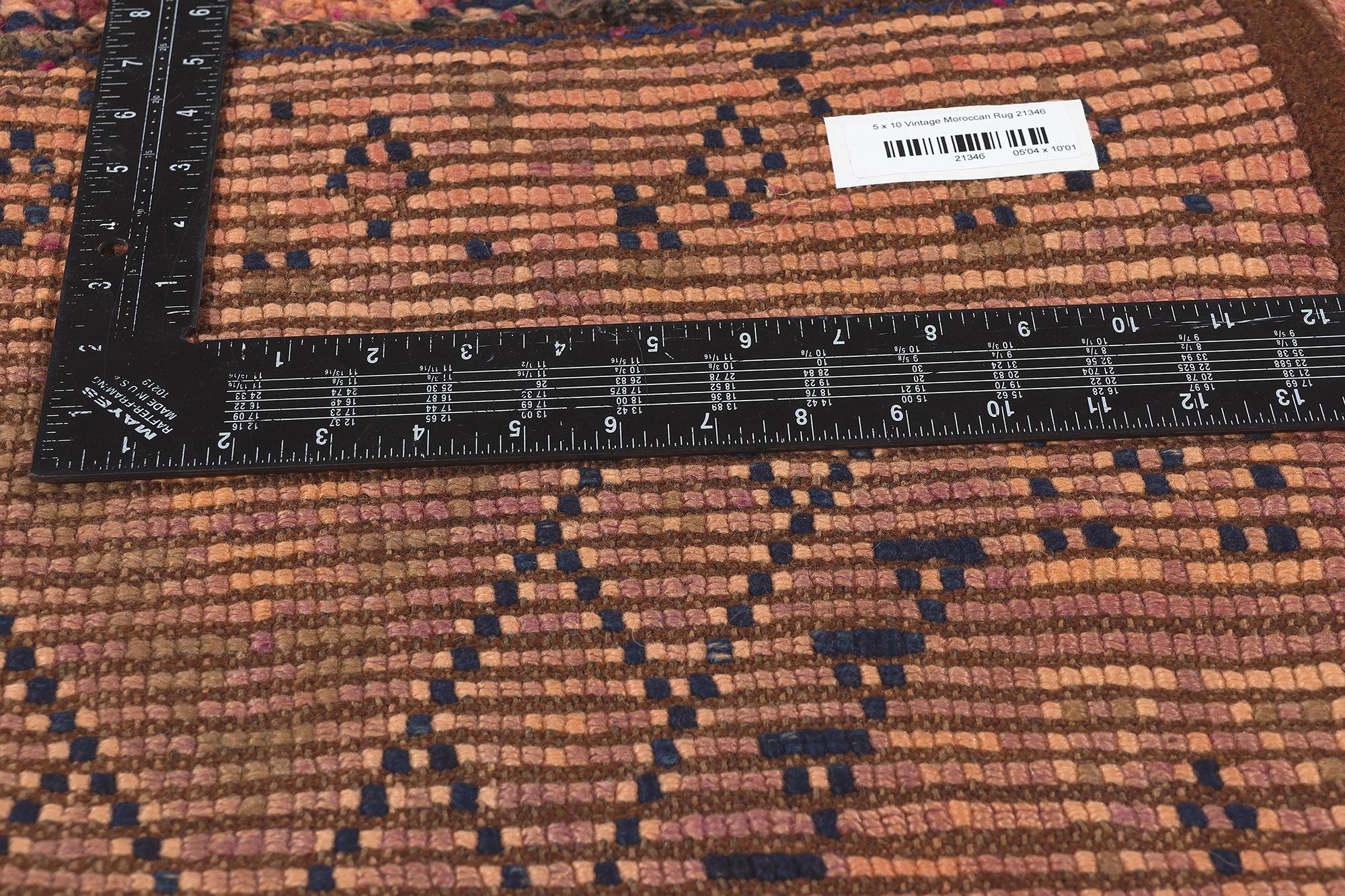 20th Century Vintage Beni MGuild Moroccan Rug, Wabi-Sabi Meets Modern Luxe For Sale