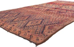 Vintage Beni MGuild Moroccan Rug, Wabi-Sabi Meets Modern Luxe