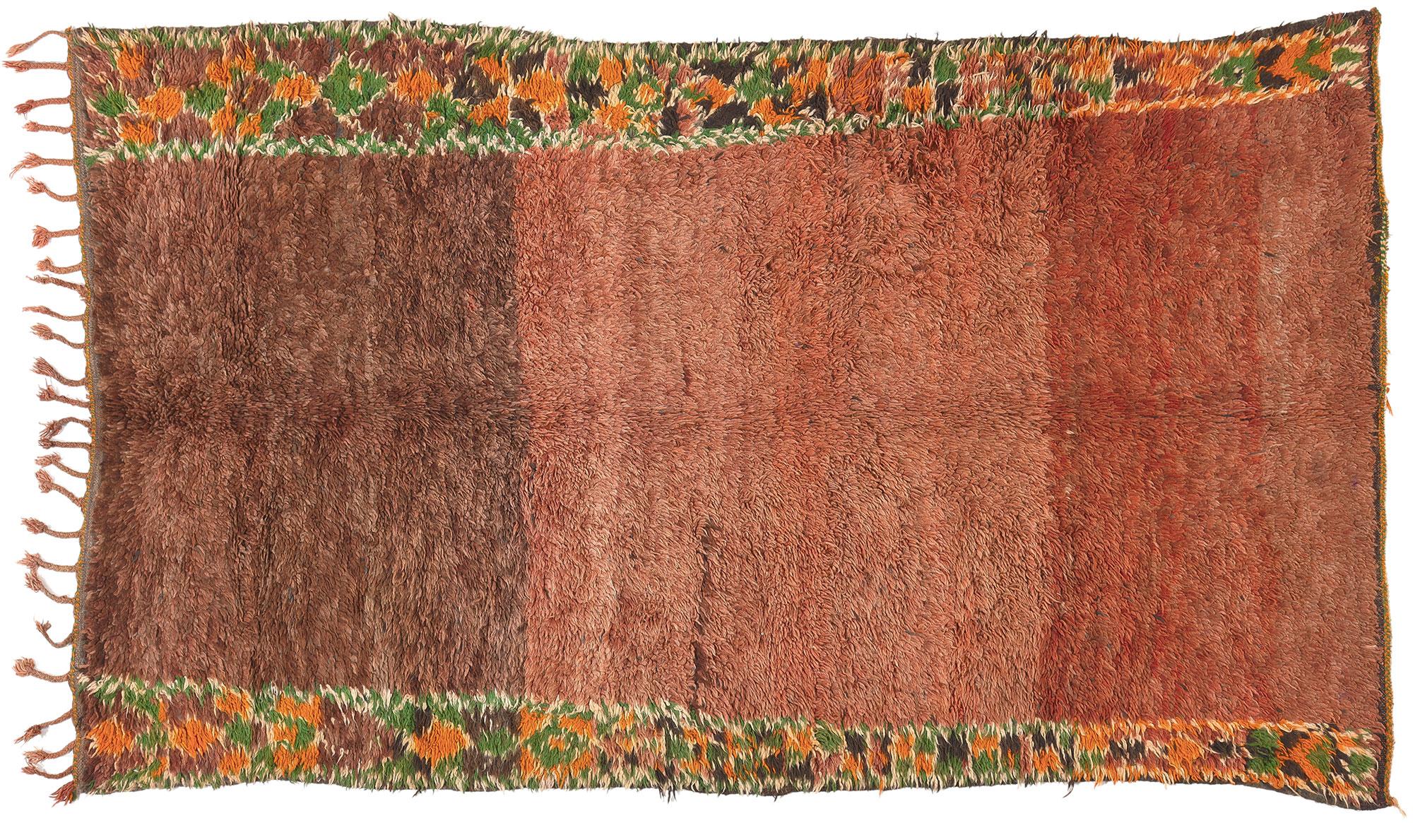 Vintage Beni MGuild Moroccan Rug, Biophilic Design Meets Tribal Enchantment For Sale 3
