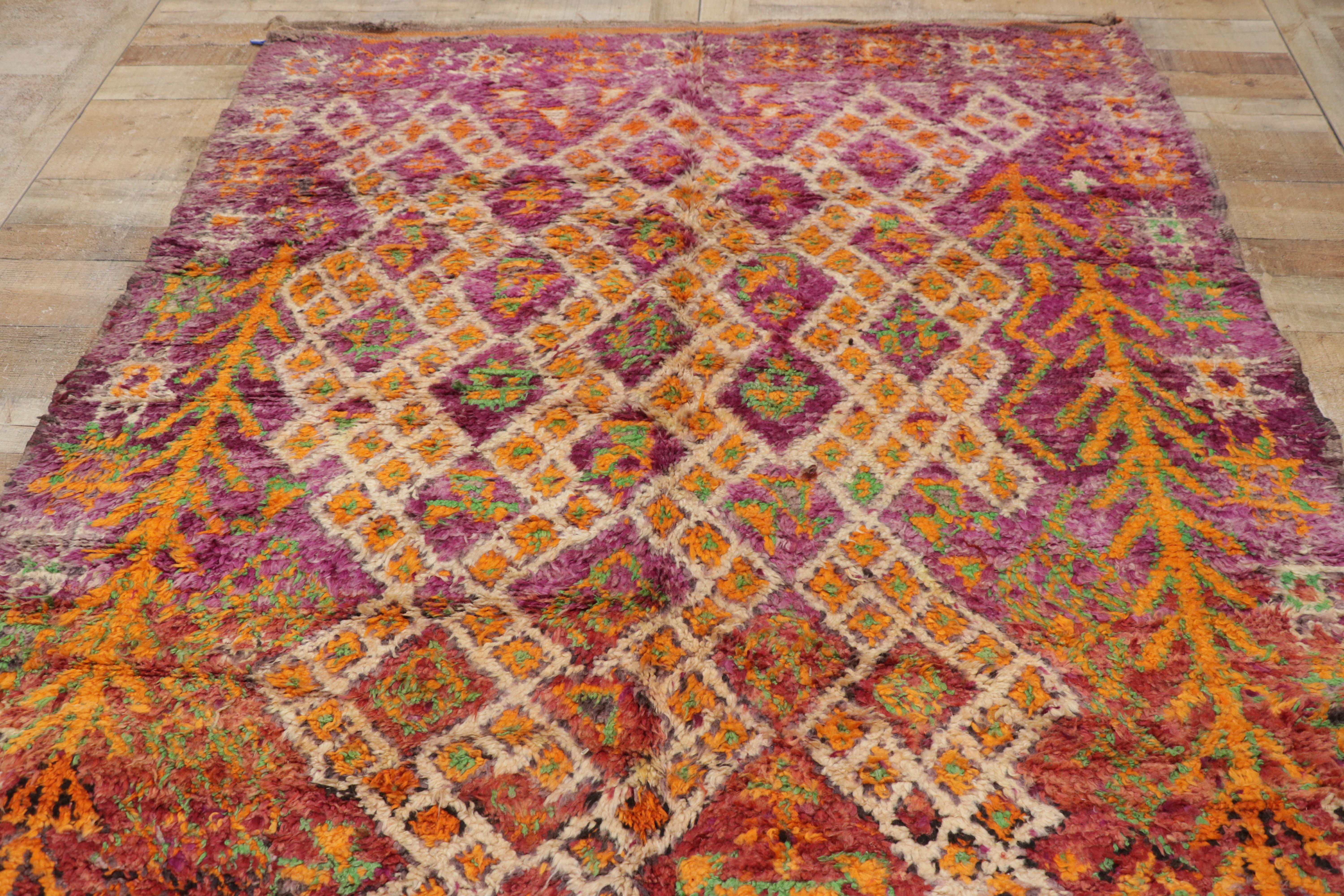 Vintage Purple Beni M'Guild Marokkanischer Teppich von Berber Tribes of Morocco im Angebot 5