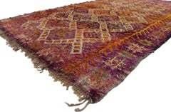Vintage Purple Beni M'Guild Moroccan Rug by Berber Tribes of Morocco
