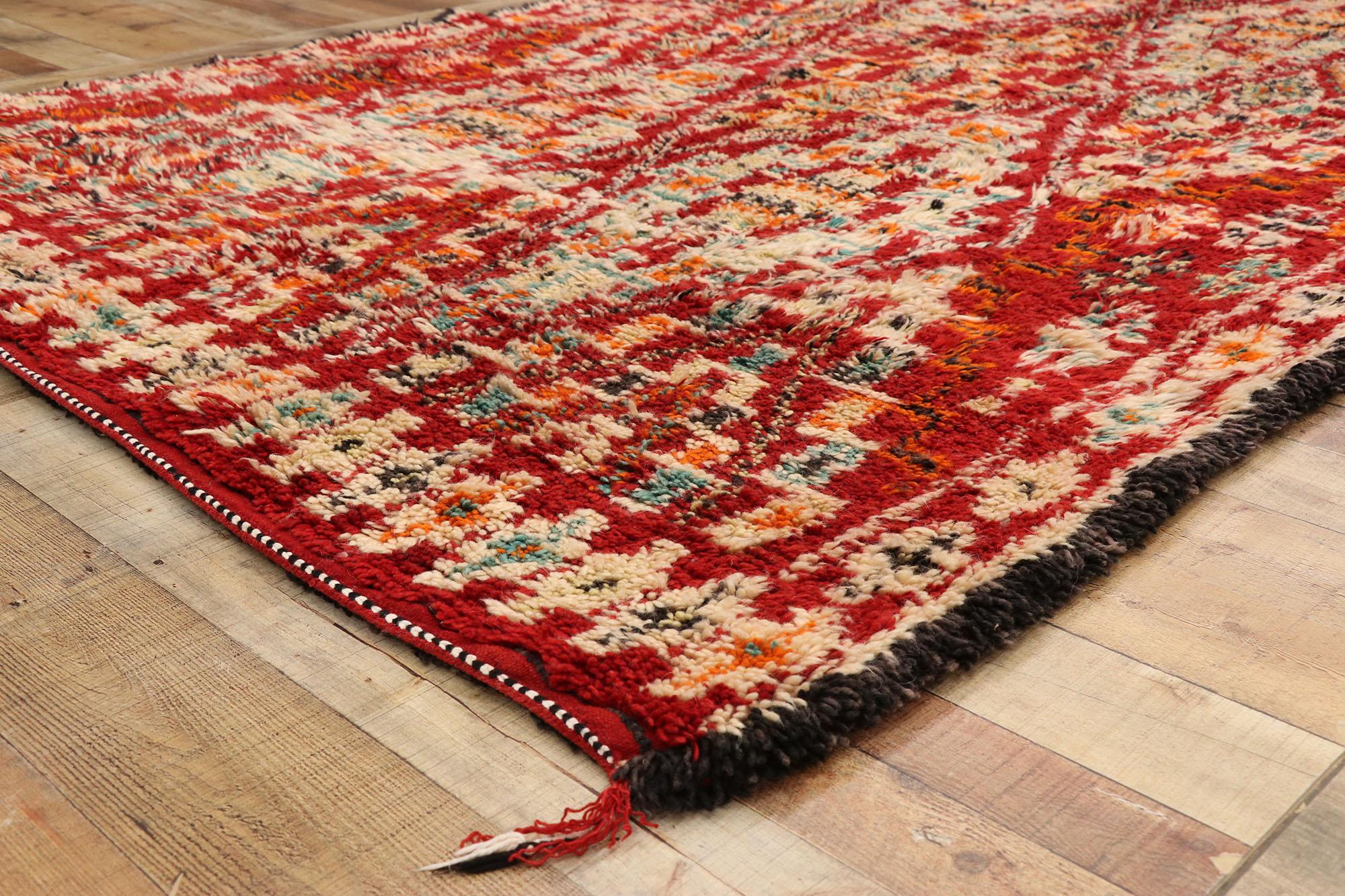 20th Century Vintage Beni M'Guild Moroccan Rug with Modern Northwestern Style For Sale