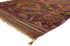 Vintage Beni M'Guild Moroccan Rug with Retro Postmodern Style