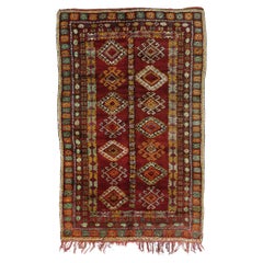 Vintage Beni M'guild Moroccan Rug with Tribal Style