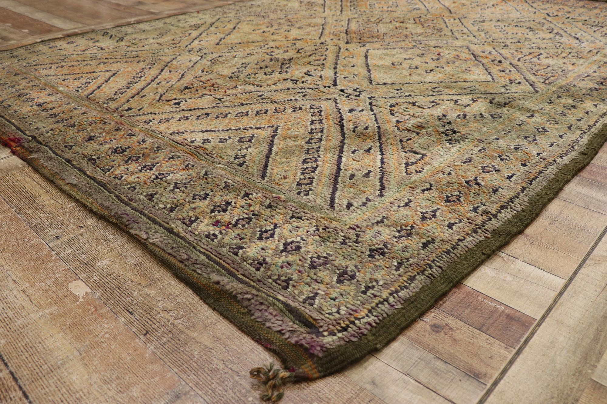 Alfombra marroquí vintage Beni M'Guild Zayane de estilo bohemio en Bueno estado para la venta en Dallas, TX
