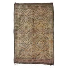 Vintage Beni M'Guild Zayane Moroccan Rug with Bohemian Style
