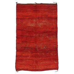 Vintage Beni M'Guild Zayane Moroccan Rug with Tribal Style