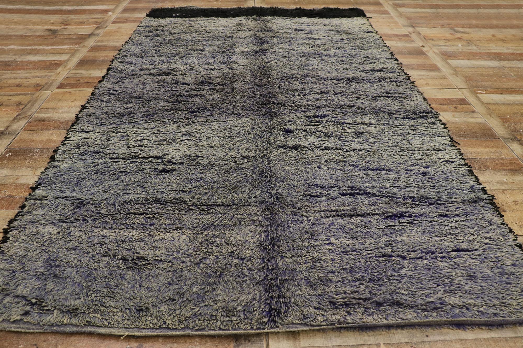 Wool Vintage Beni Mrirt Moroccan Rug, Nomadic Charm Meets Abstract Expressionism For Sale