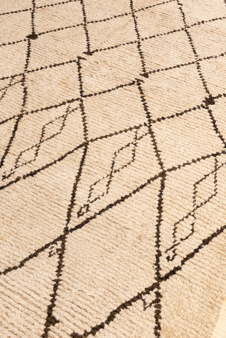 Vintage Beni Ouarain Berber Rug, Unusually Large, 1920's For Sale at