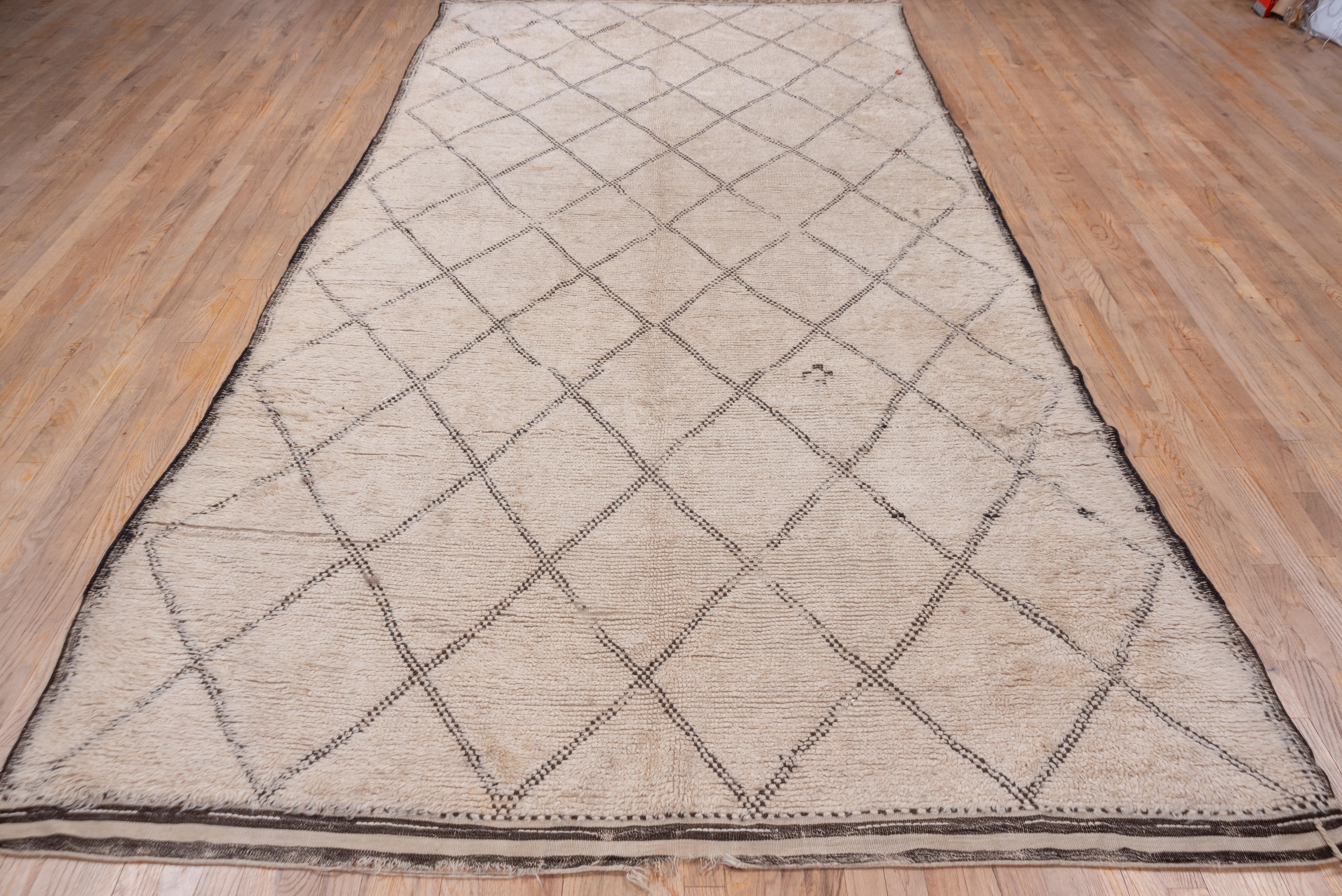 Bohemian Vintage Beni Ourain Moroccan Carpet For Sale
