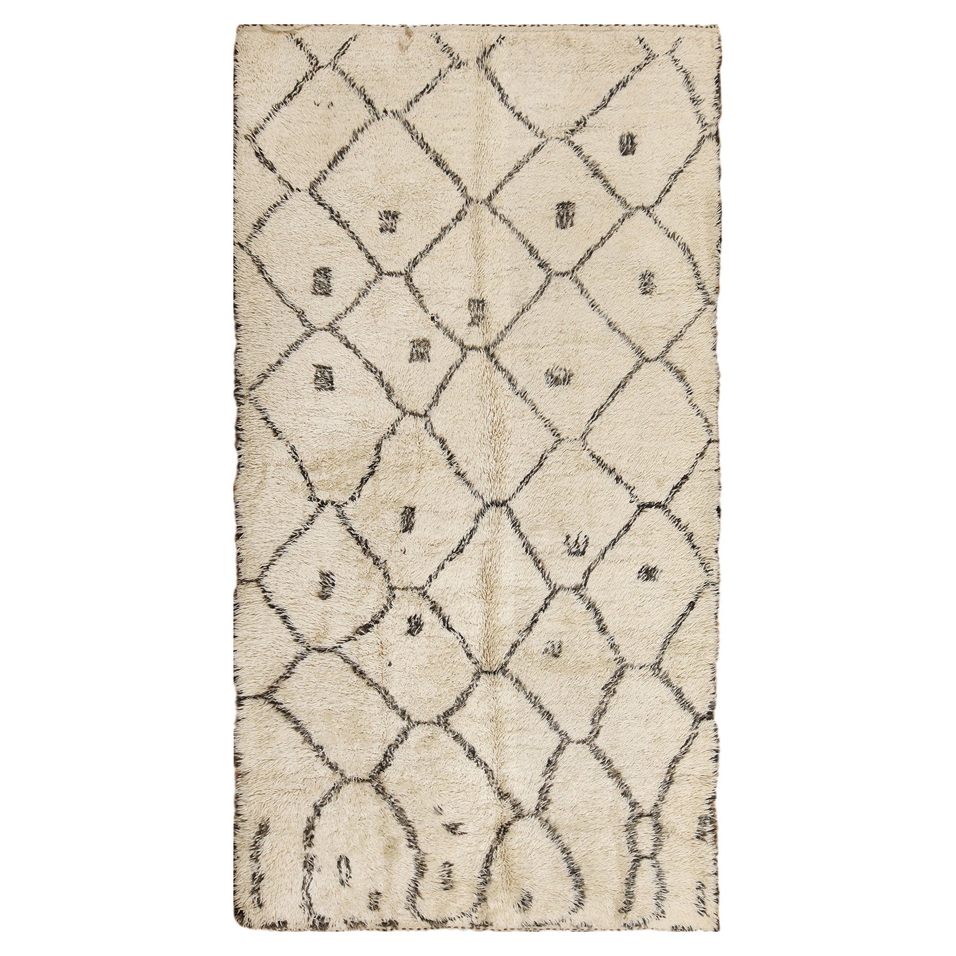Tappeto marocchino vintage Beni Ourain. 6 ft 6 in x 12 ft 3 in