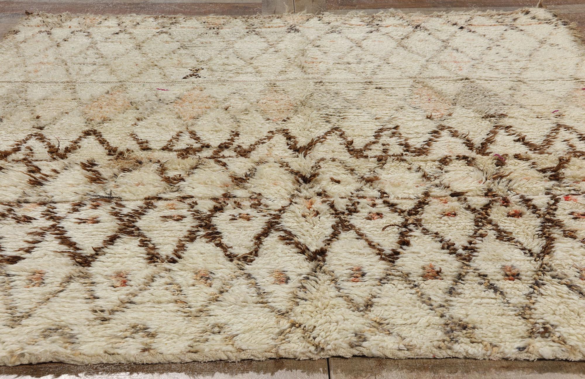 Laine Tapis marocain Beni Ourain vintage en vente