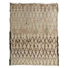 Retro Beni Ourain Moroccan Rug