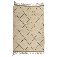 Retro Beni Ourain Moroccan Rug, Mid-Century Modern Meets Tribal Enchantment