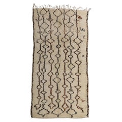 Vintage Beni Ourain Moroccan Rug, Mid-Century Modern Meets Tribal Enchantment