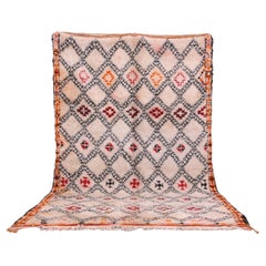 Used Beni Ourain Moroccan Rug, Mid-Century Modern Style