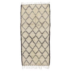Vintage Beni Ourain Moroccan Rug, Midcentury Modern Meets Cozy Boho