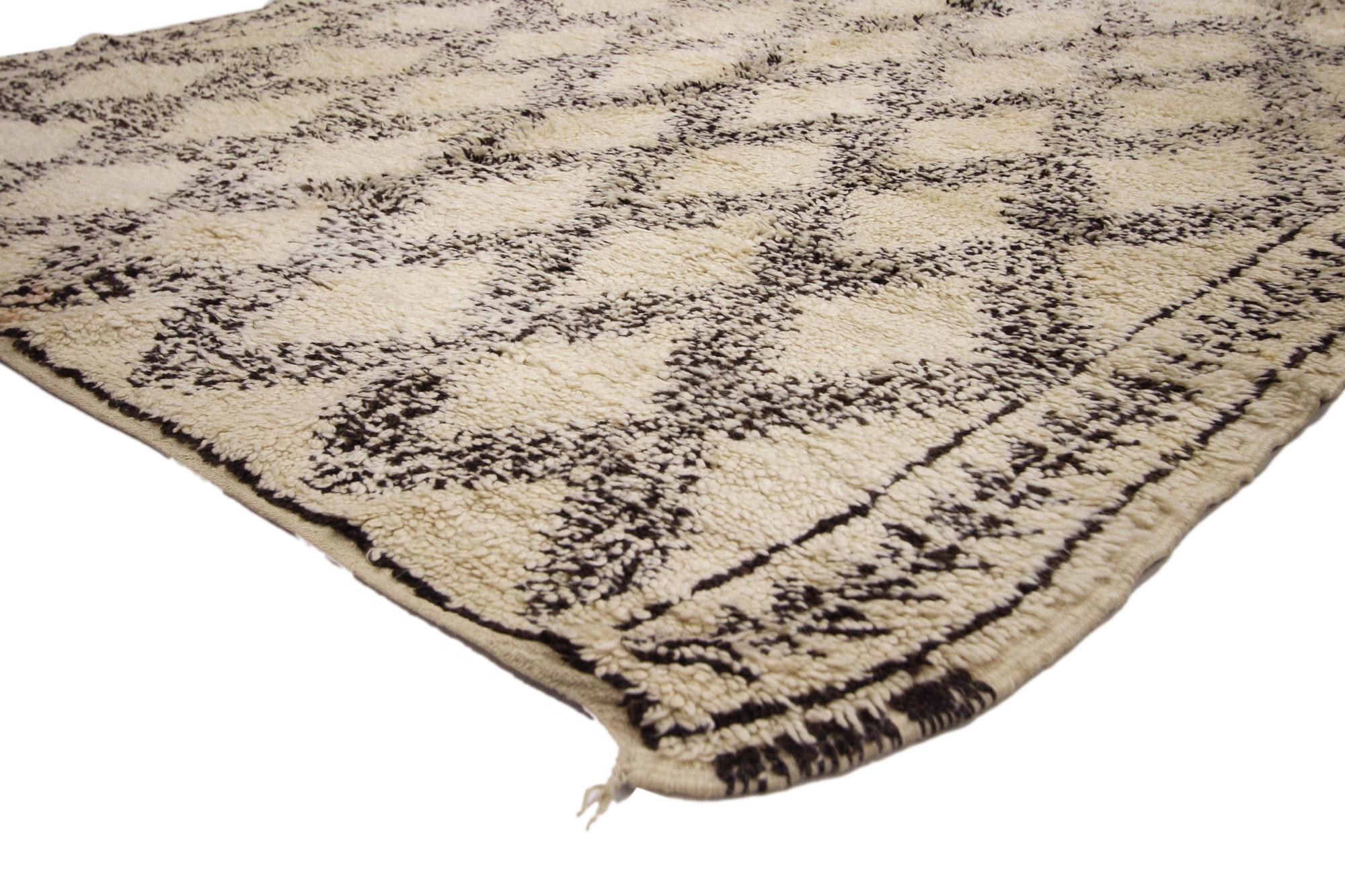 Wool Vintage Beni Ourain Moroccan Rug  For Sale