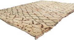 Vintage Beni Ourain Moroccan Rug with Tribal Style