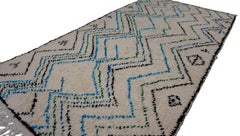 Vintage Beni Ourain Rug Hand-Knotted Wool Rug 5'2''x10'