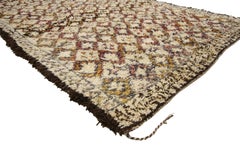 Beni Ourain Vintage-Teppich im modernen Mid-Century-Modern-Stil, marokkanischer Berber