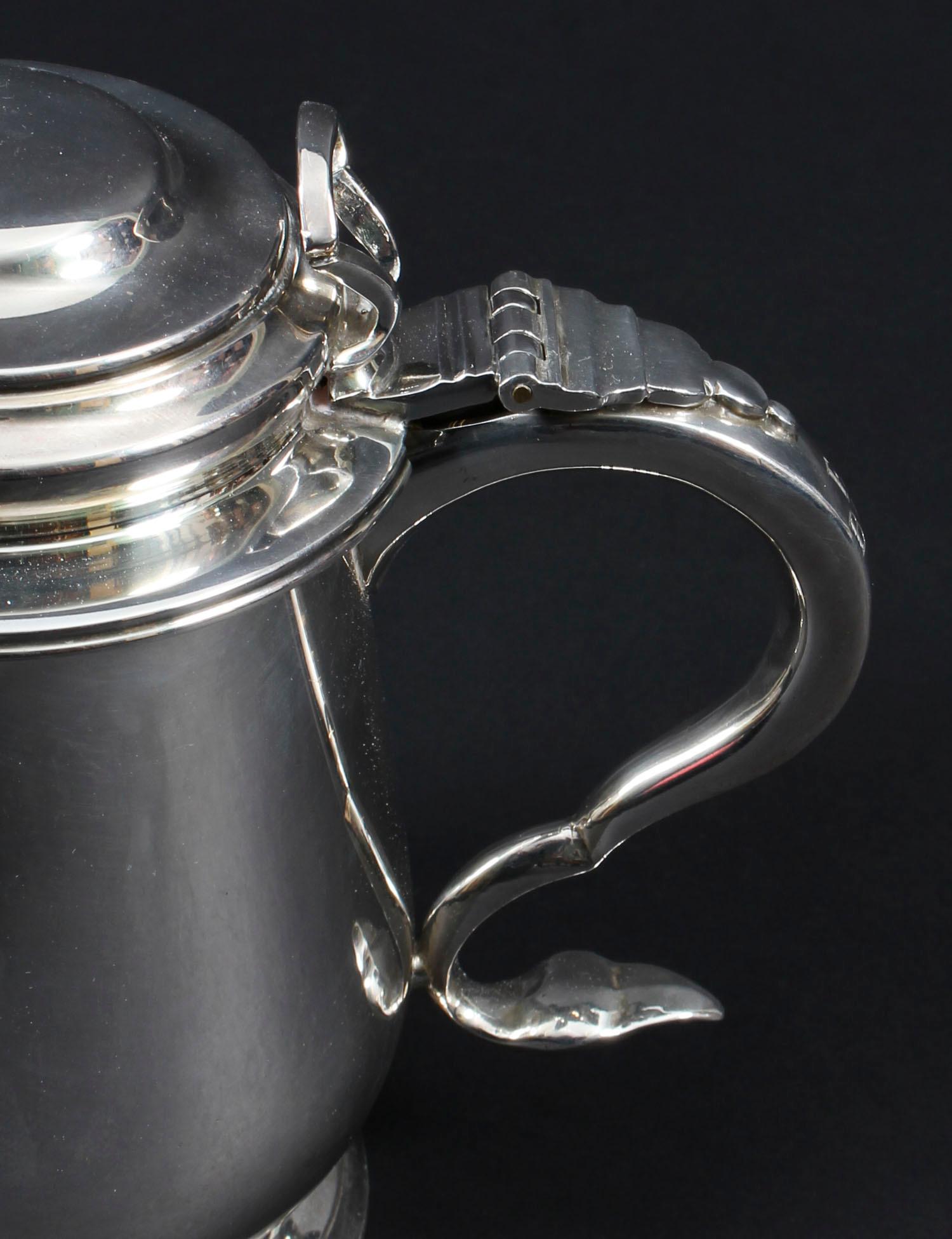 Plaqué argent Tankard vintage Benjamin Franklin en métal argenté par Franklin Mint, 1978 en vente