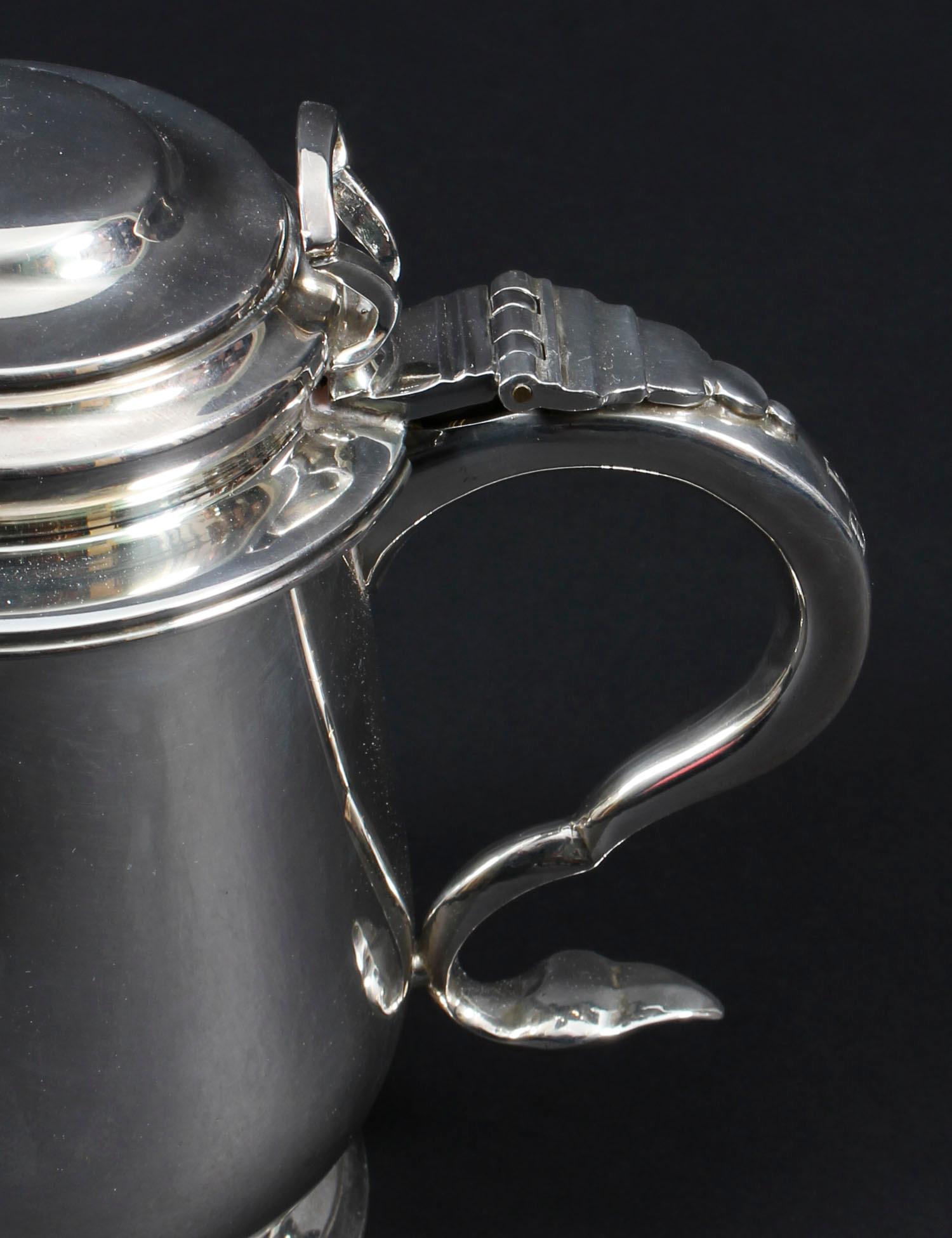 Vintage Benjamin Franklin versilberter „Tankard“ von Franklin Mint, 1978 (Versilberung) im Angebot