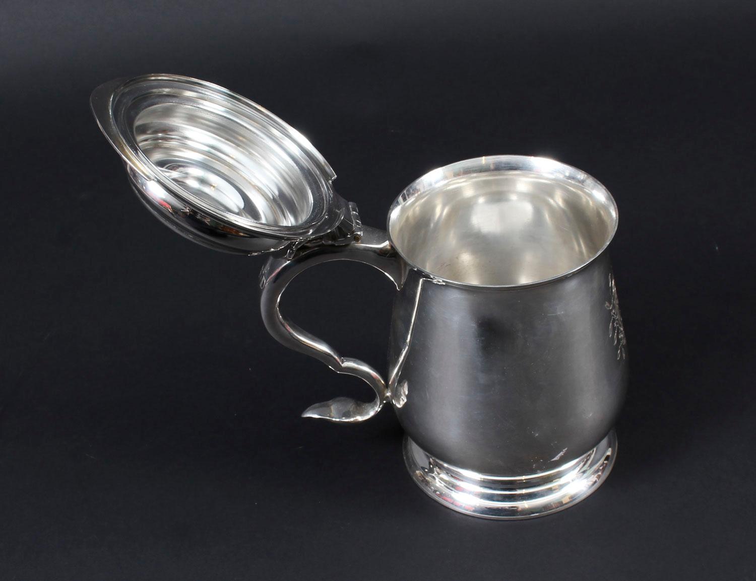 Tankard vintage Benjamin Franklin en métal argenté par Franklin Mint, 1978 en vente 2