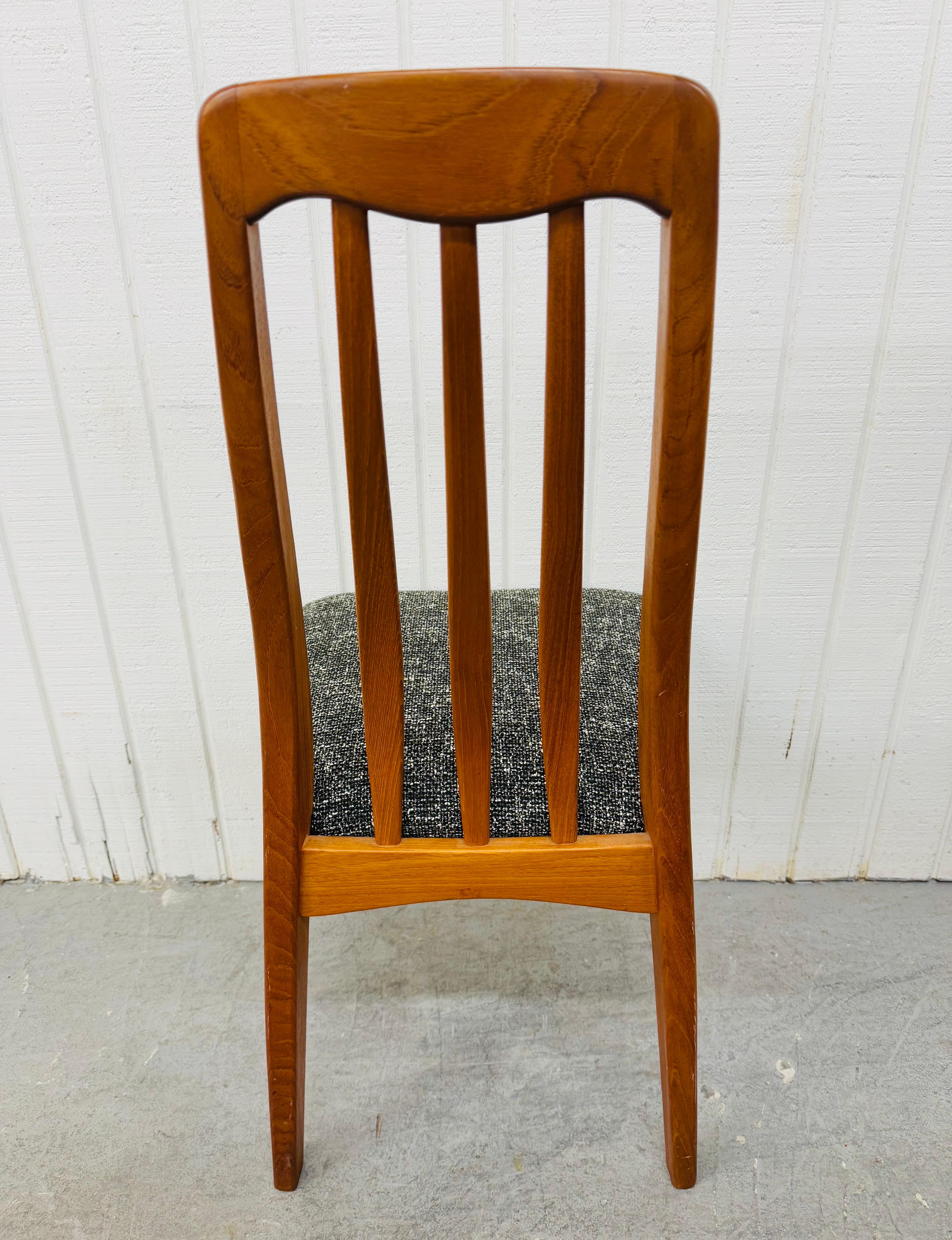 20th Century Vintage Benny Linden Danish Modern Style Teak Dining Chairs - Set of 6