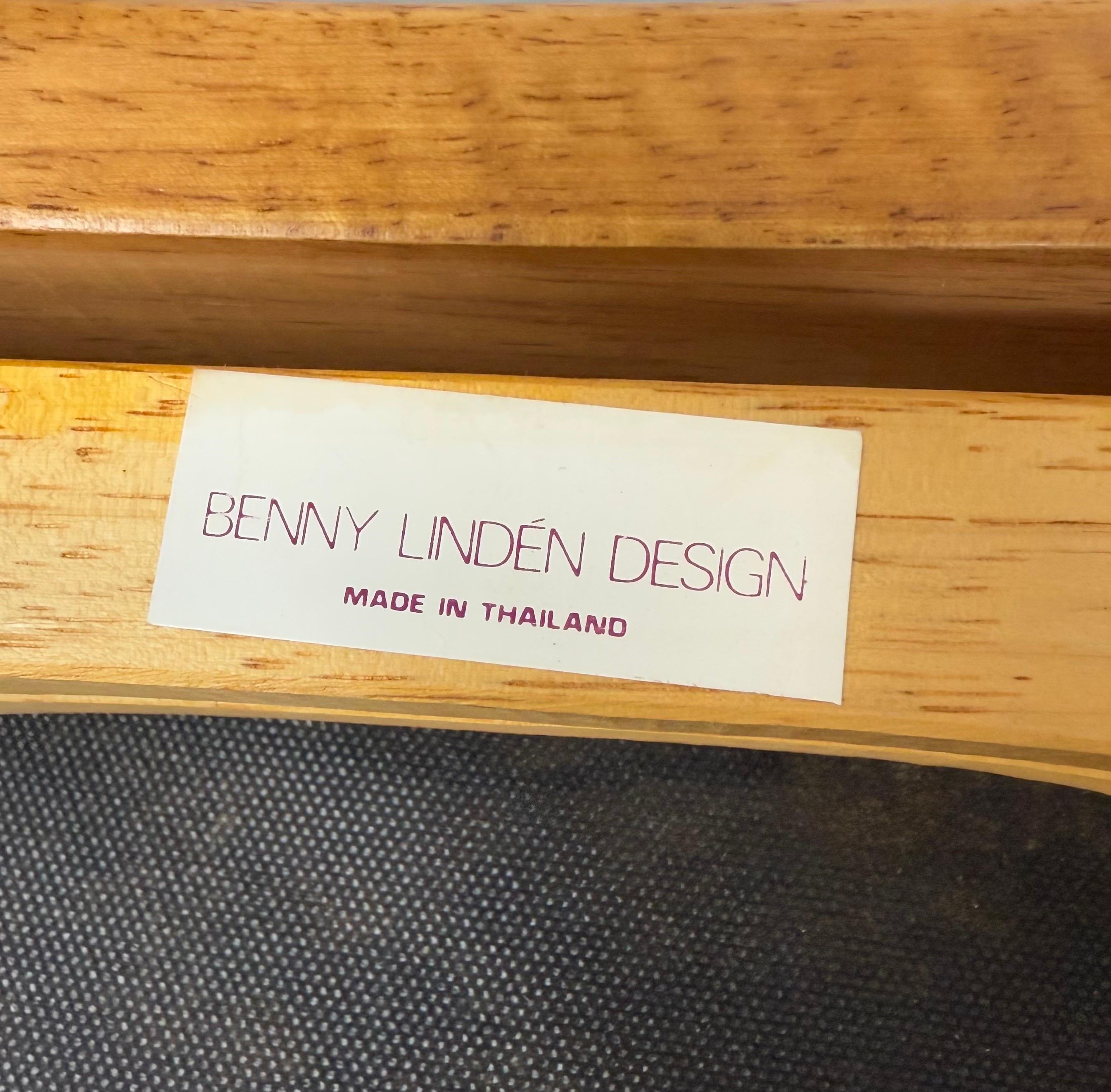 Upholstery Vintage Benny Linden Danish Modern Style Teak Dining Chairs - Set of 6