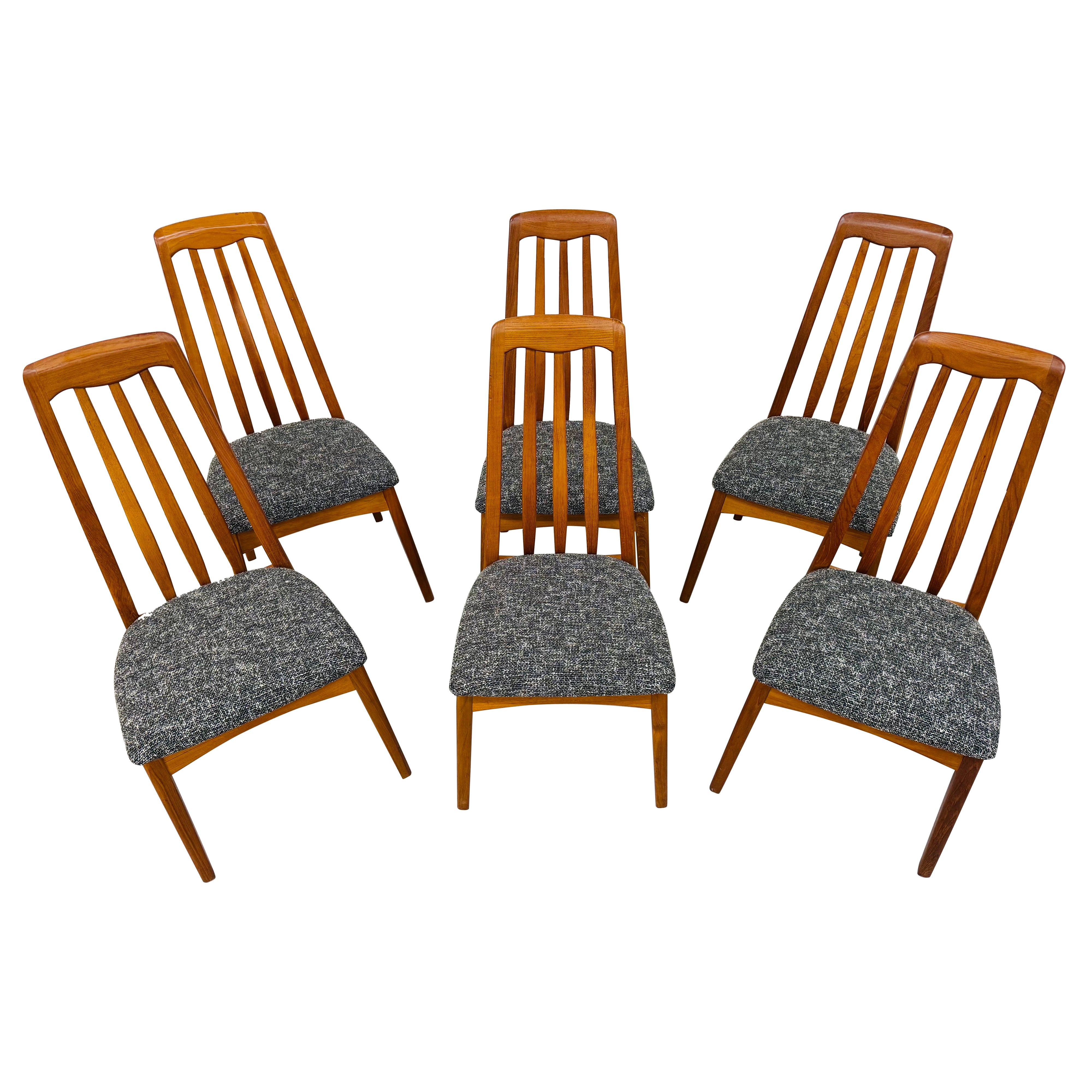 Vintage Benny Linden Danish Modern Style Teak Dining Chairs - Set of 6