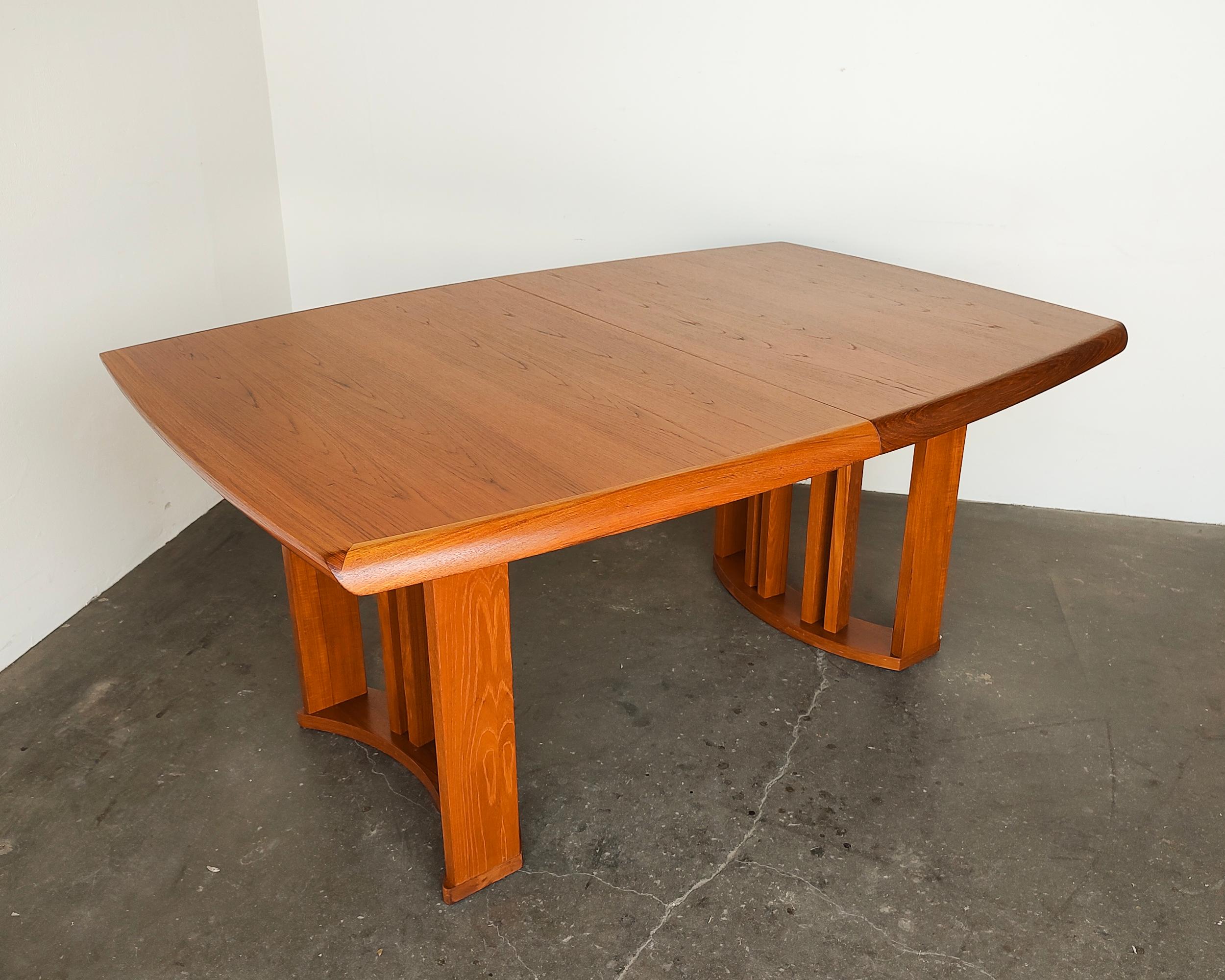 Vintage Benny Linden Expanding Teak Dining Table 1970s 4