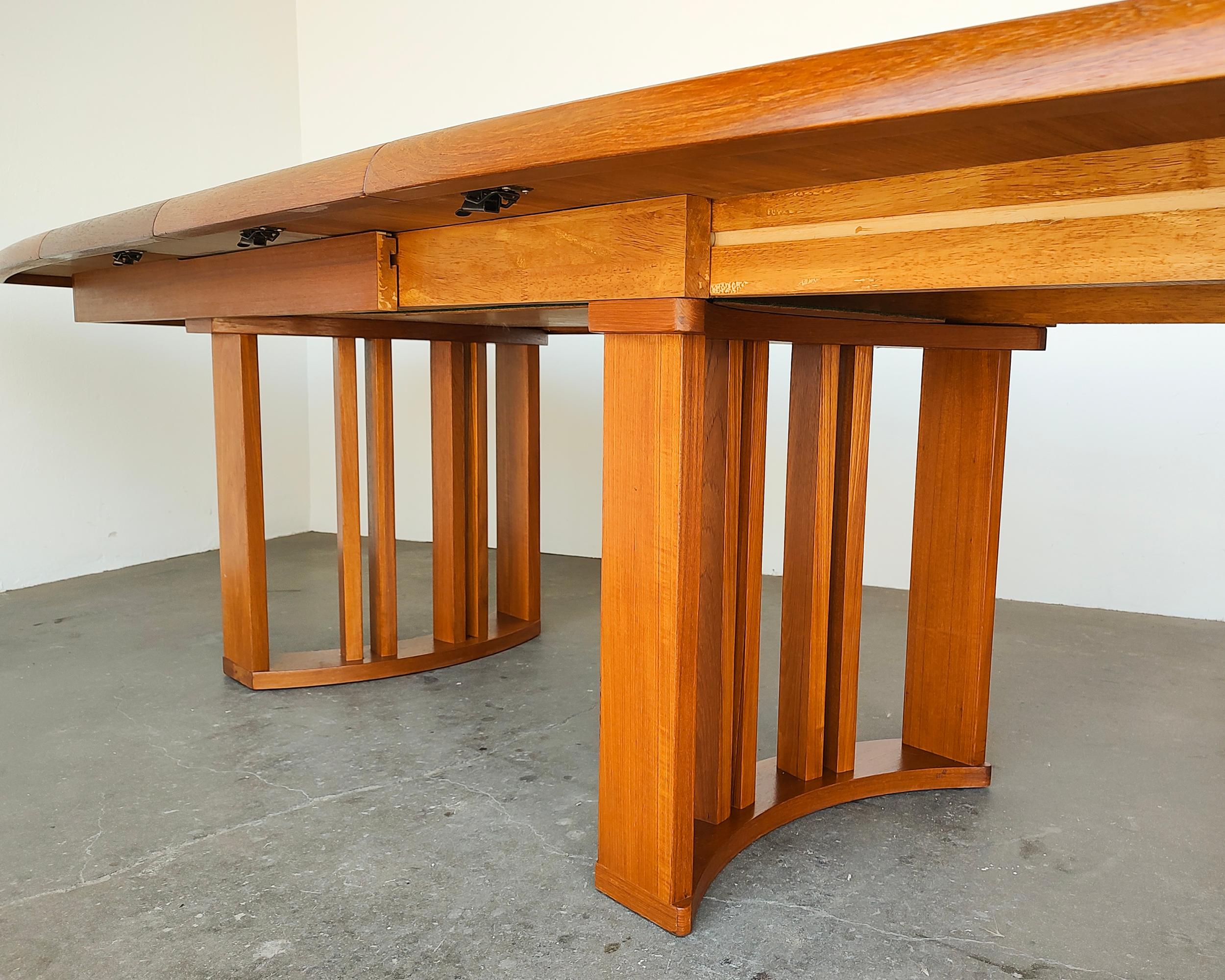 Vintage Benny Linden Expanding Teak Dining Table 1970s 1