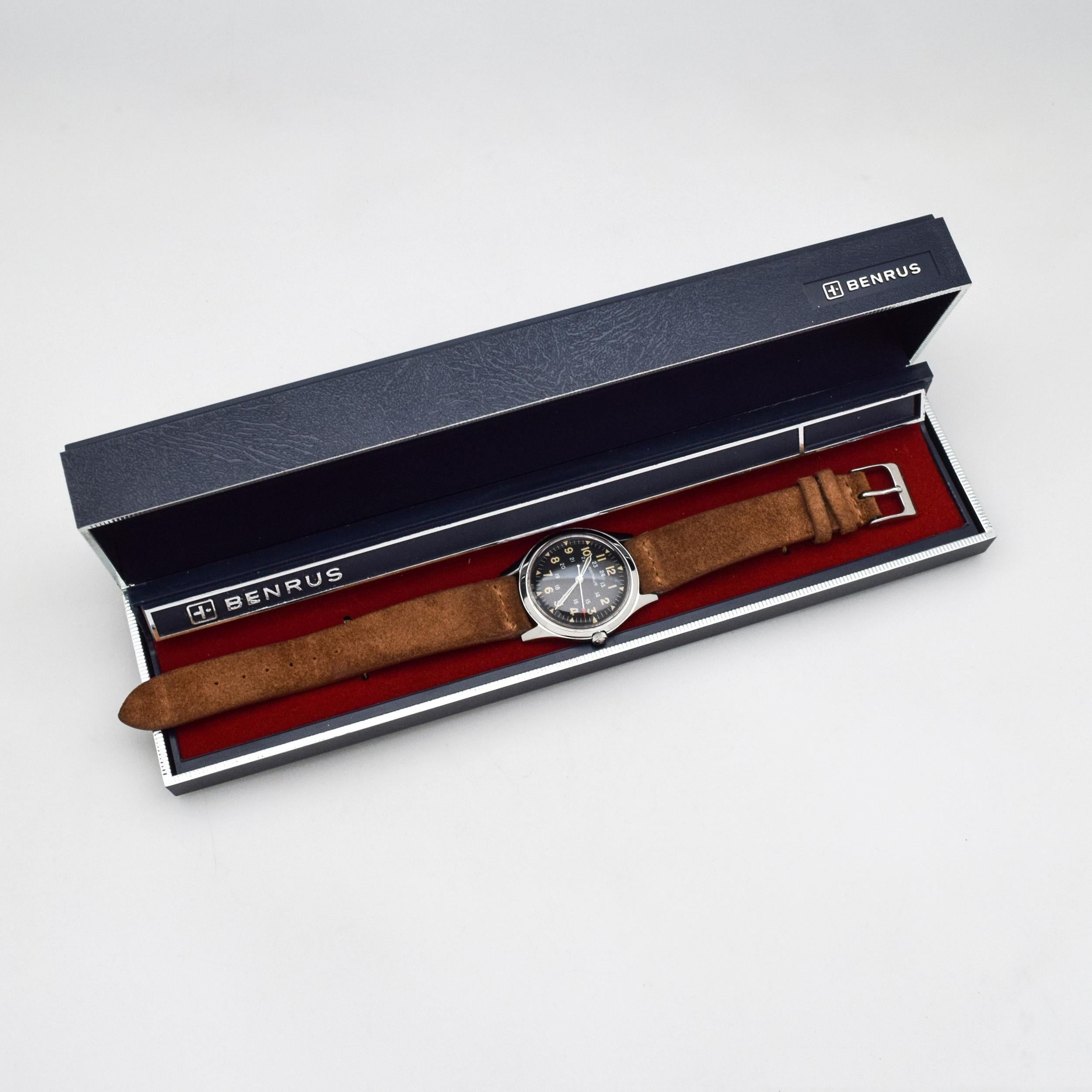 Vintage Benrus Bullitt Reference 3061 Stainless Steel Watch, 1960s 6