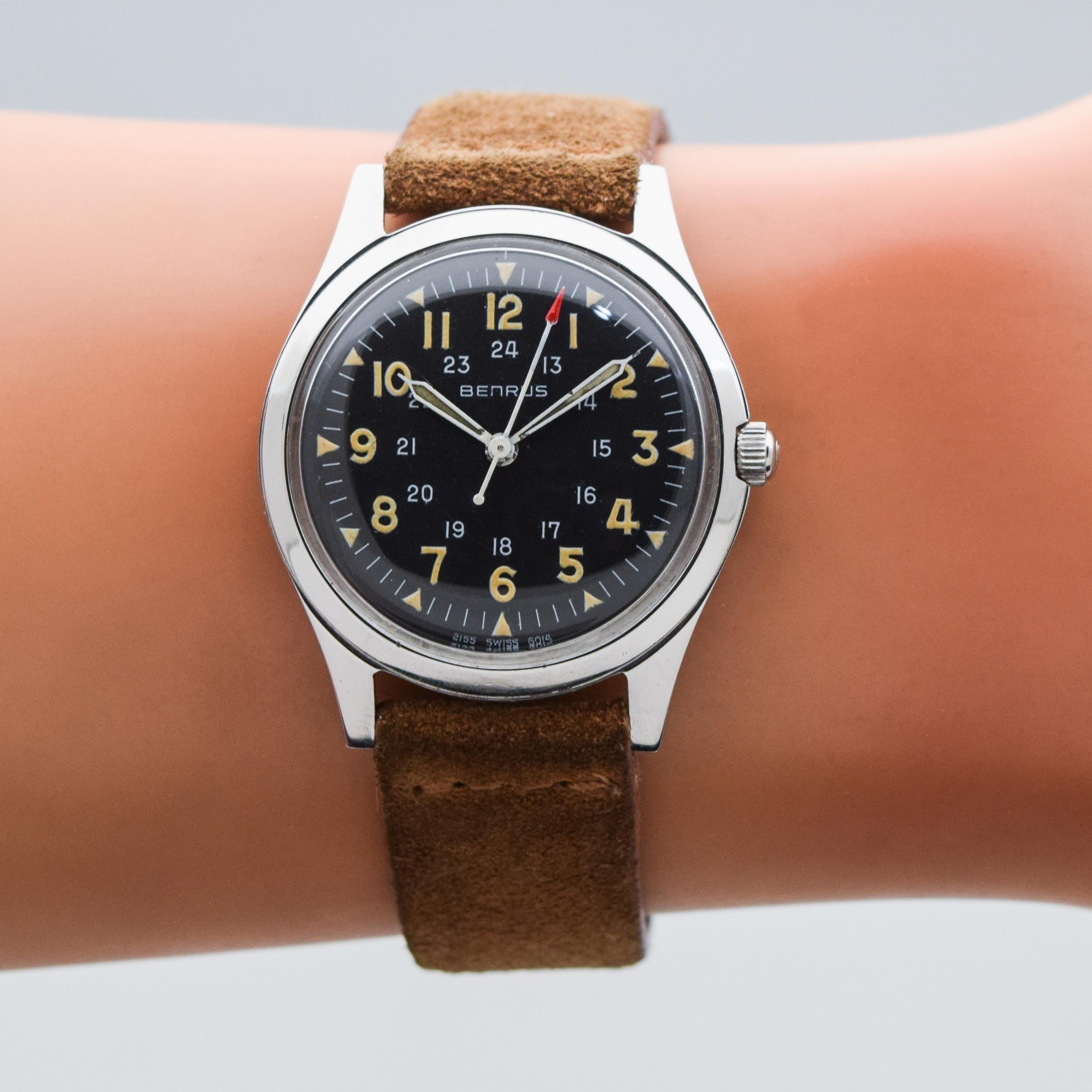 Vintage Benrus Bullitt Reference 3061 Stainless Steel Watch, 1960s 1