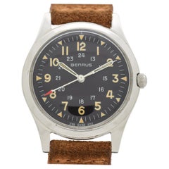 Retro Benrus Bullitt Reference 3061 Stainless Steel Watch, 1960s