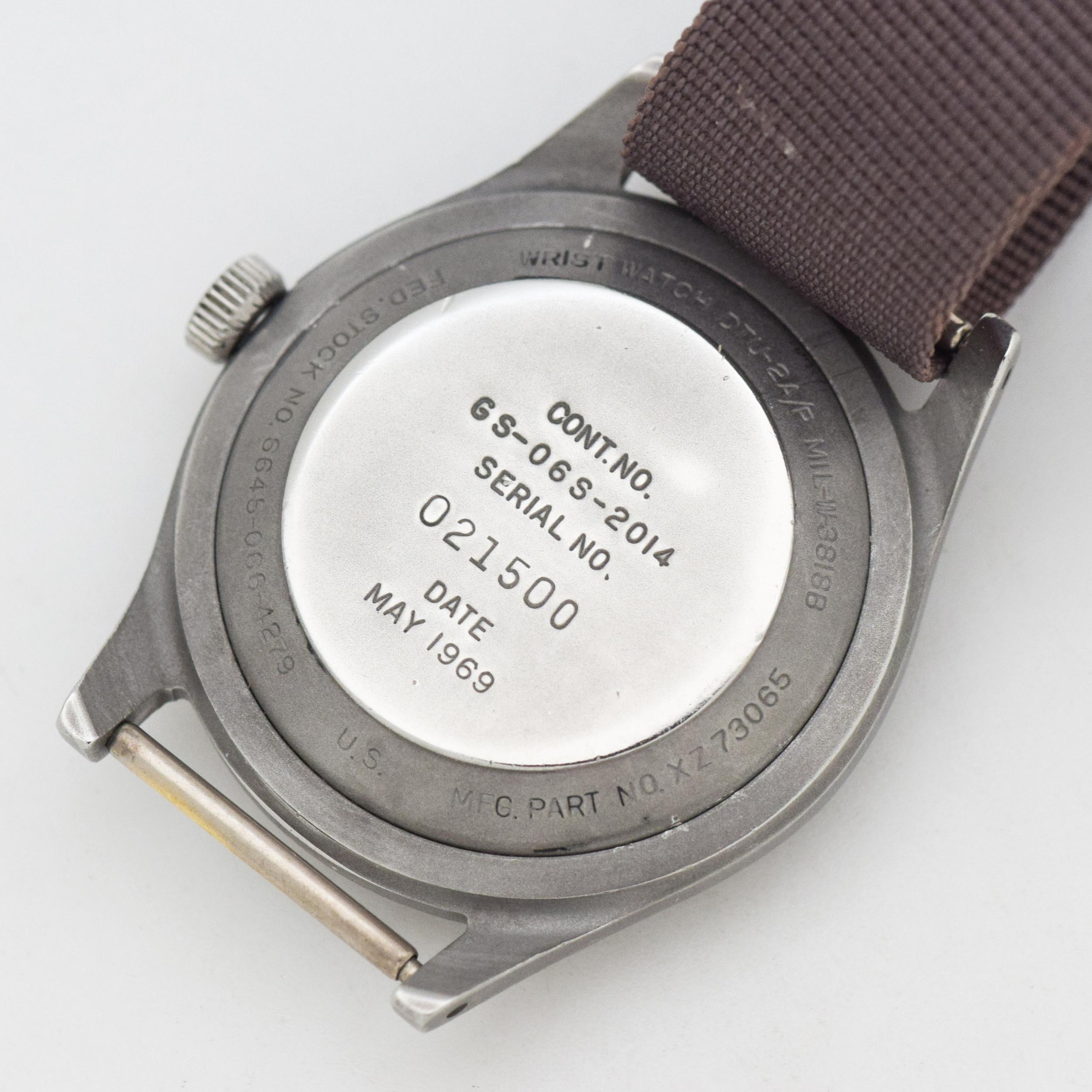 Vintage-Uhr aus Edelstahl der US-Militärwaffe von Benrus, 1969 für Damen oder Herren