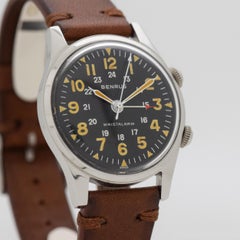 Vintage Benrus Wrist Alarm Stainless Steel Watch, 1960s