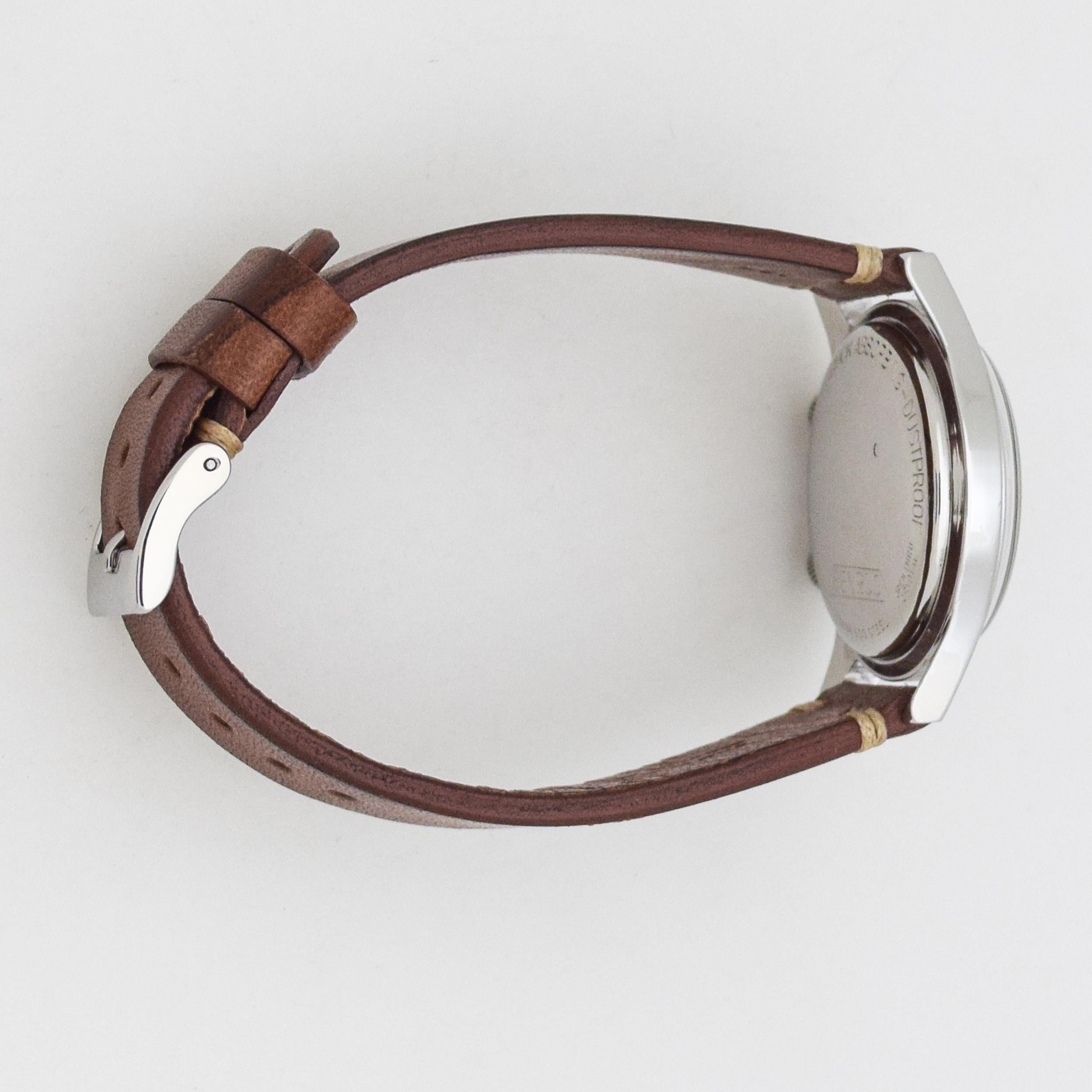 Women's or Men's Vintage Benrus Wrist Alarm Stainless Steel Watch, 1960s