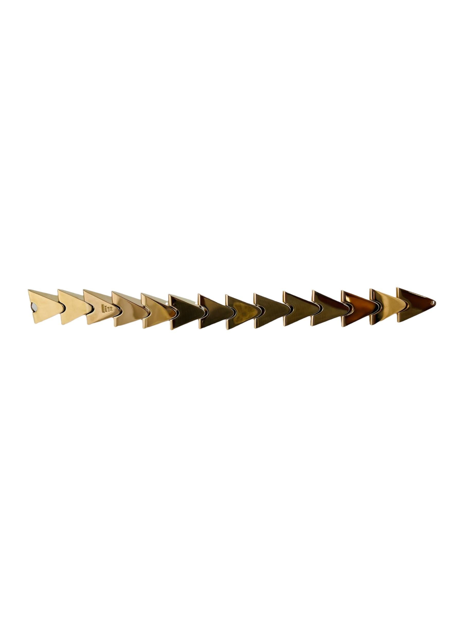 Vintage Bent Knudsen Denmark 14K Rose Gold Modernist Triangle Bracelet 2