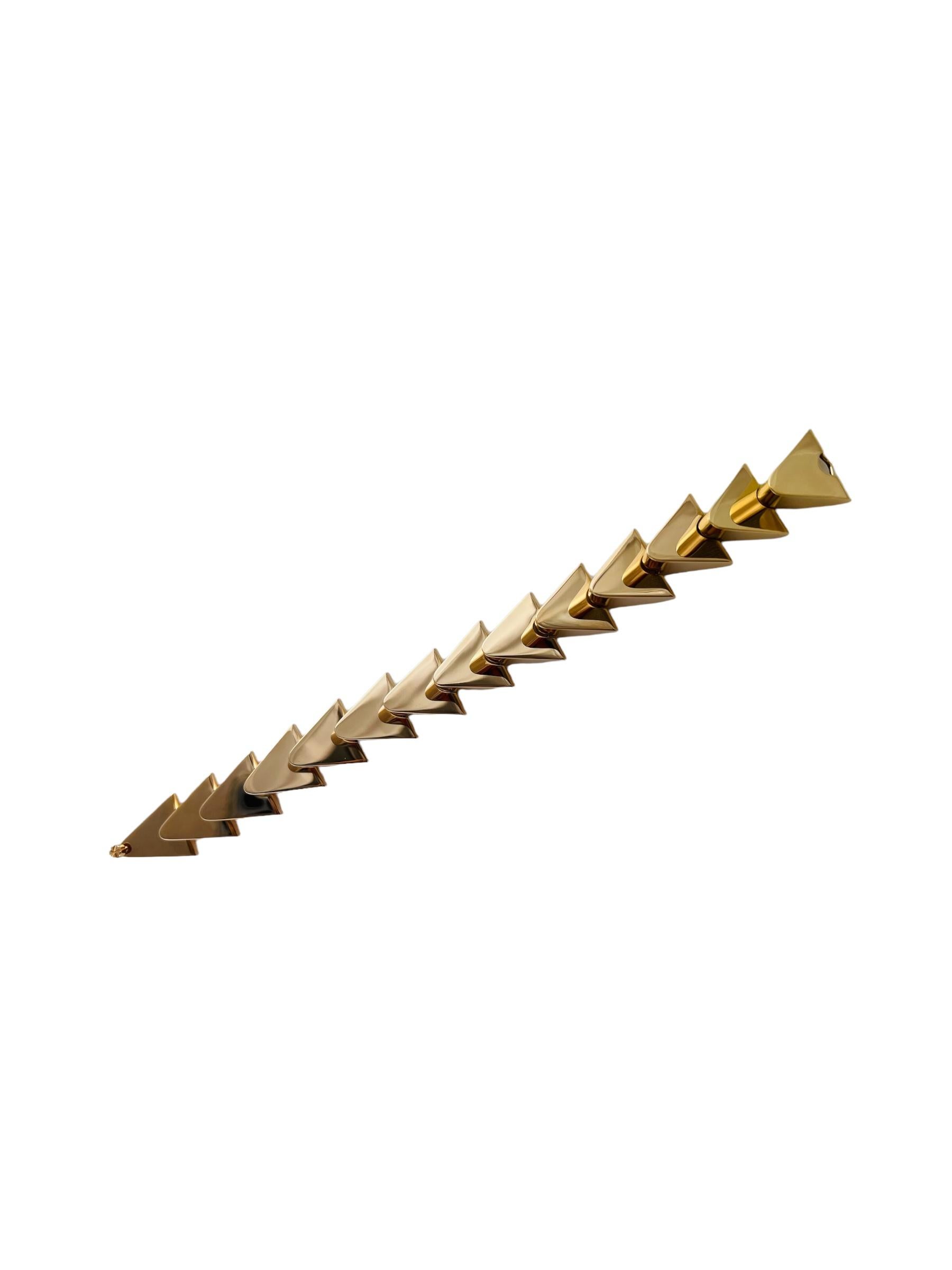 Vintage Bent Knudsen Denmark 14K Rose Gold Modernist Triangle Bracelet 4