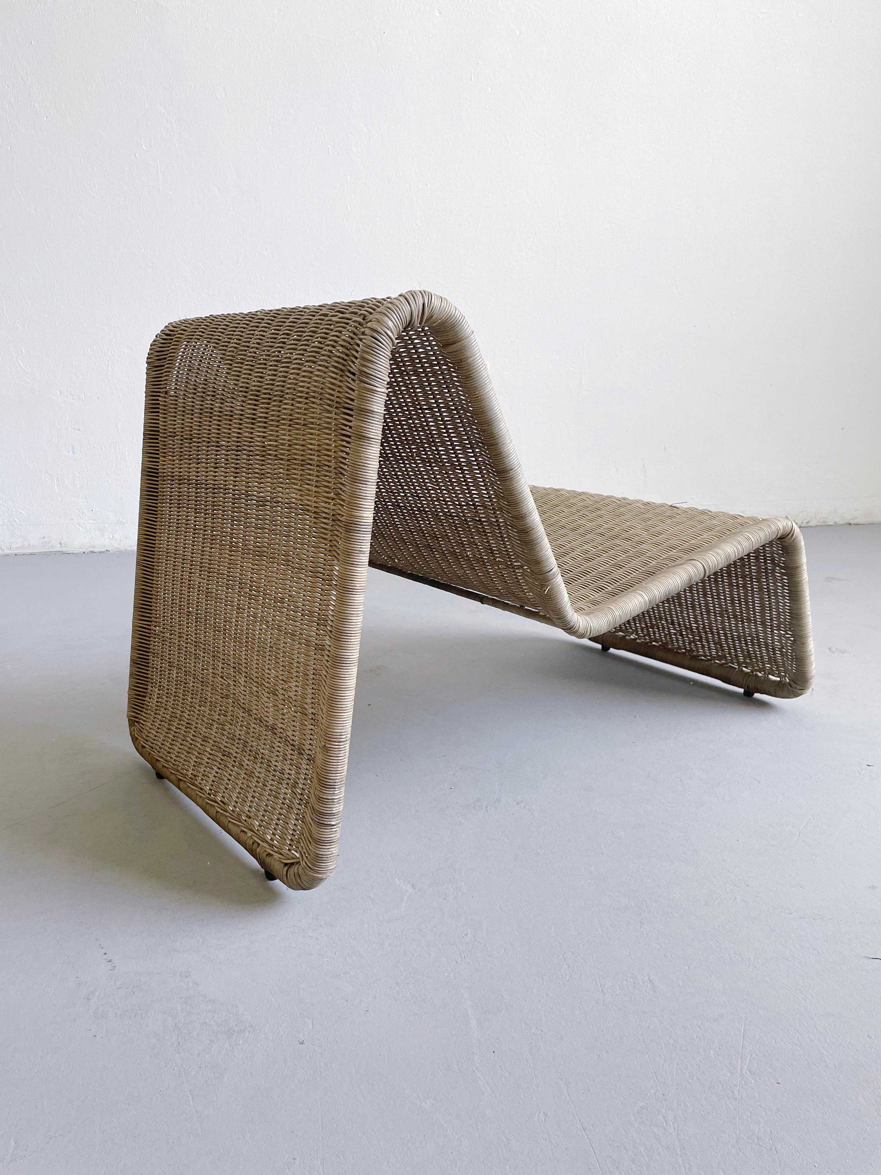 Vintage Bent Lounge Chair in Rattan, Ikea Hestra, Tito Agnoli P3 Style, 1982 1