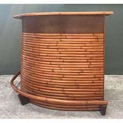 Vintage Bent Rattan Boomerang Dry Bar