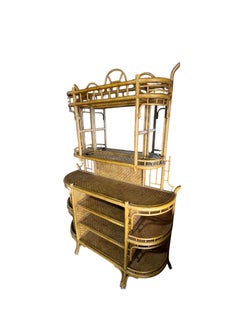 Vintage Bent Rattan Dry Bar by Lexington Furniture Company